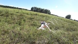 Amatőr vidéki pufi háziasszony