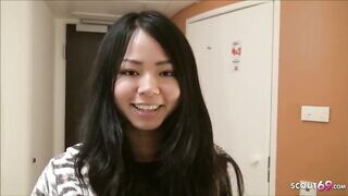 Japán fiatal picsa kipróbálja a óriási fekete brét